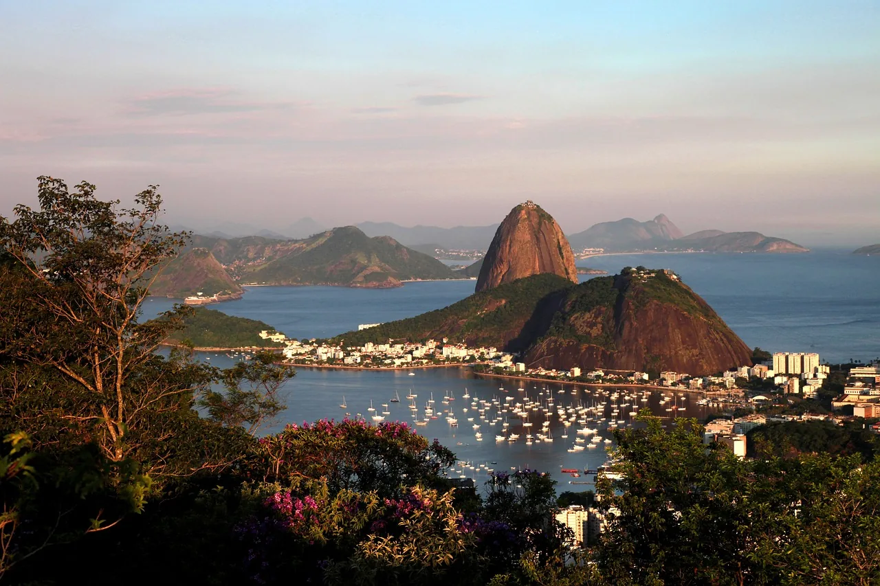 Rio de Janeiro and Sugarloaf Mountain in Brazil.