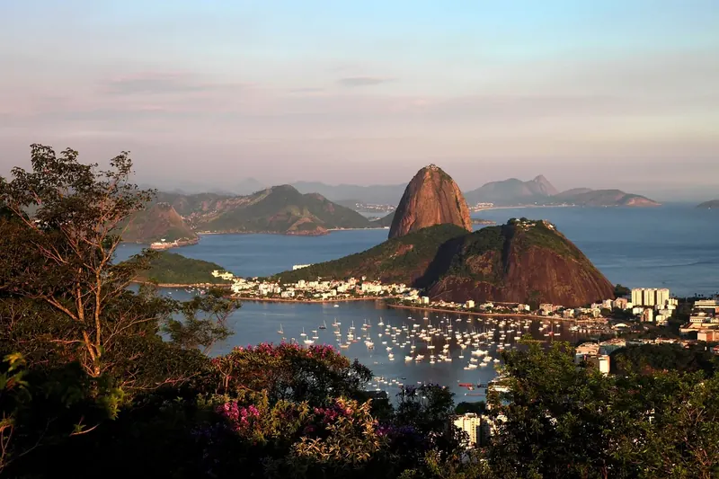 Rio de Janeiro and Sugarloaf Mountain in Brazil.