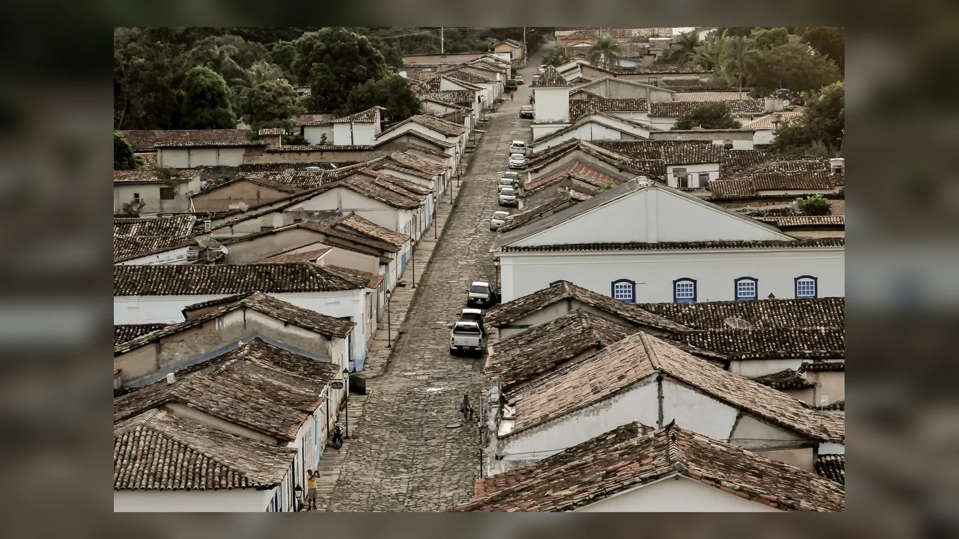 Historic streets of Historic center of Goias in Brazil.
