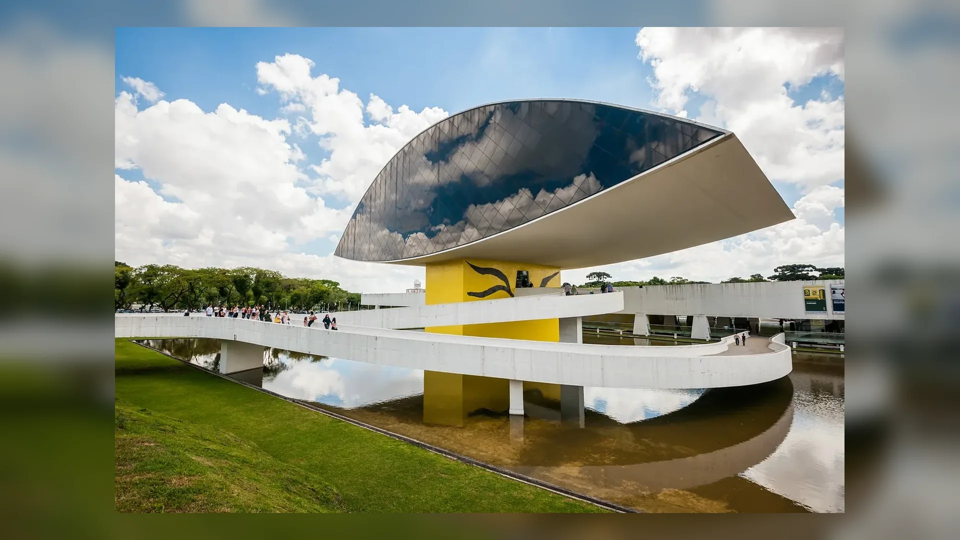 Curitiba skyline in Brazil.